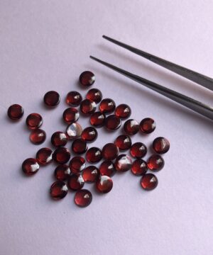 4mm Natural Red Garnet Smooth Round Cabochon