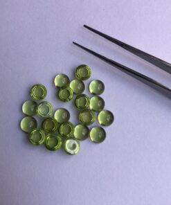 5mm Natural Peridot Smooth Round Cabochon