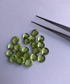 6mm Natural Peridot Smooth Round Cabochon