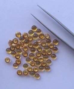 5mm Natural Citrine Smooth Round Cabochon