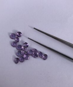 5mm Natural Amethyst Faceted Round Cut Gemstone