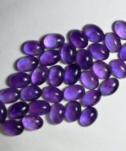 7x5mm Natural Amethyst Smooth Oval Cabochon