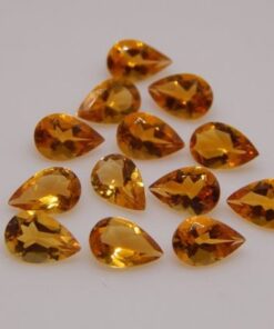 4x3mm Natural Citrine Pear Cut Gemstone