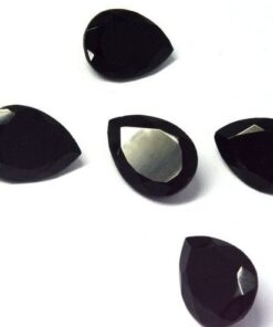 8x10mm Natural Black Onyx Pear Cut Gemstone