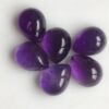 8x10mm Natural Amethyst Smooth Pear Cabochon