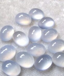 4x3mm blue chalcedony oval