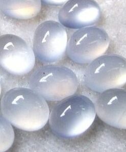 5x4mm blue chalcedony oval