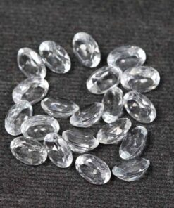 6x4mm white topaz oval cut