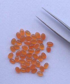 6x4mm Natural Carnelian Smooth Oval Cabochon