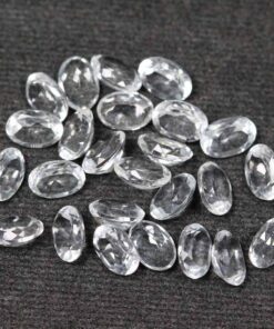 7x5mm white topaz oval cut