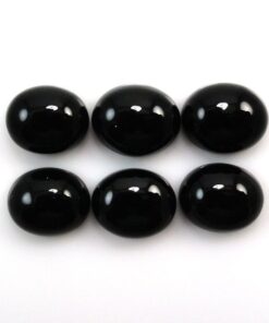 8x10mm black spinel oval