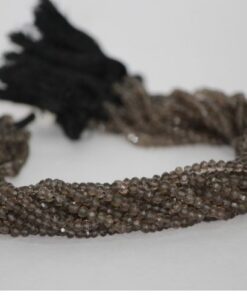 smoky quartz faceted beads