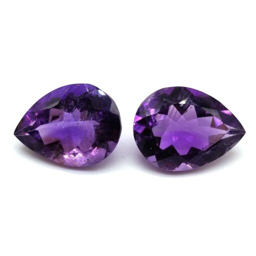 10x12mm african amethyst pear cut