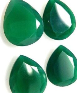 10x14mm green onyx pear cut