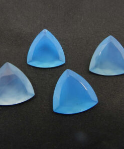 7mm blue chalcedony trillion cut