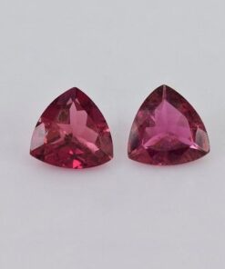 8mm pink tourmaline trillion cut