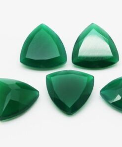 8mm green onyx trillion cut