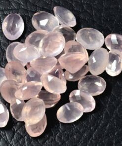 5x7mm Natural Rose Quartz Faceted Oval Cut Gemstone