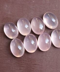 12x10mm Natural Rose Quartz Smooth Oval Cabochon