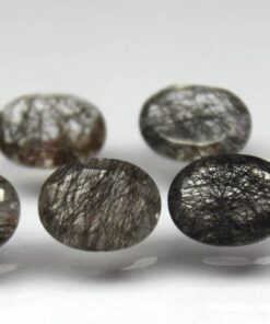 3x2mm Natural Black Rutile Oval Cut Gemstone