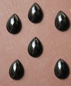 2x3mm Natural Black Onyx Pear Smooth Cabochon