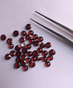 5mm Natural Red Garnet Smooth Round Cabochon