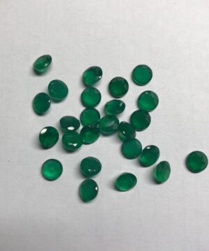 3mm Natural Green Onyx Round Cut Gemstone
