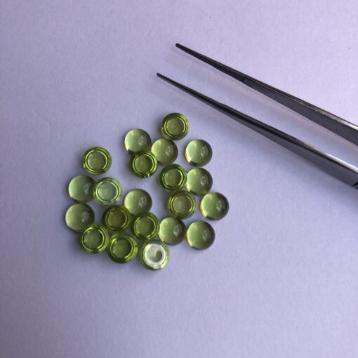 5mm Natural Peridot Smooth Round Cabochon