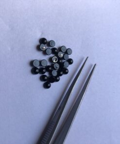 3mm Natural Black Onyx Smooth Round Cabochon