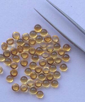 6mm Natural Citrine Smooth Round Cabochon