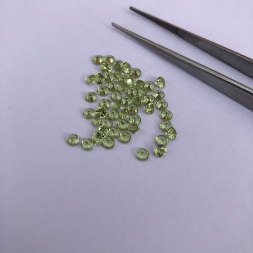 3mm Natural Peridot Faceted Round Cut Gemstone