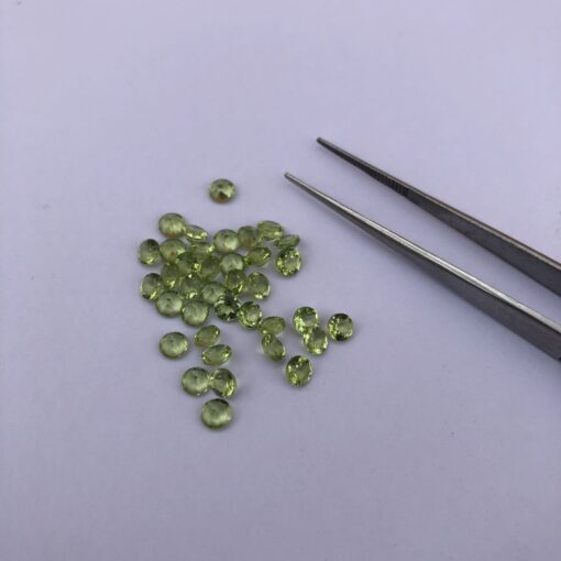 4mm Natural Peridot Faceted Round Cut Gemstone