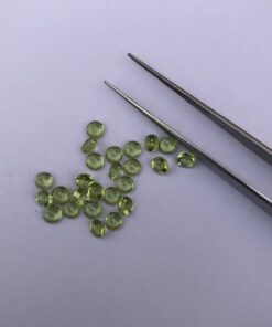 5mm Natural Peridot Faceted Round Cut Gemstone