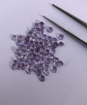 3mm Natural Amethyst Faceted Round Cut Gemstone