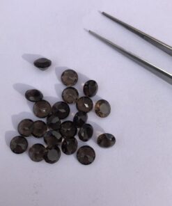 5mm Natural Smoky Quartz Round Cut Gemstone