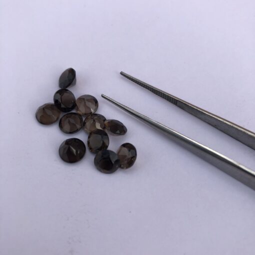 6mm Natural Smoky Quartz Round Cut Gemstone