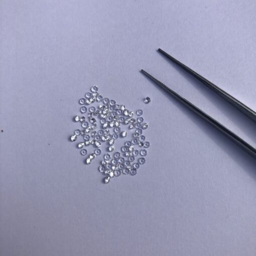 2mm Natural White Topaz Round Cut Gemstone