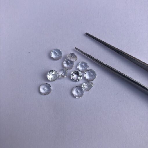 4mm Natural White Topaz Round Cut Gemstone