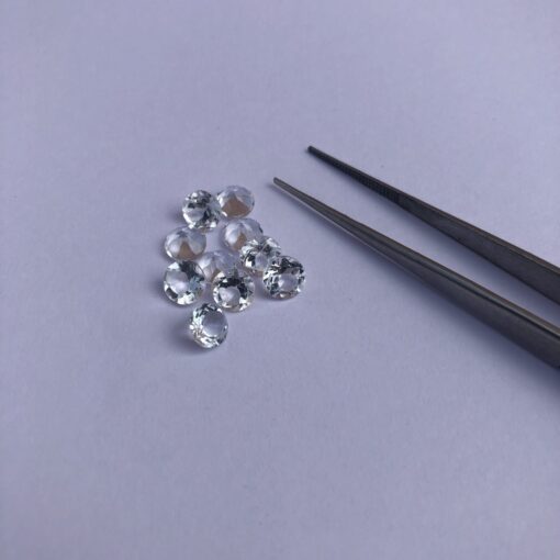 5mm Natural White Topaz Round Cut Gemstone