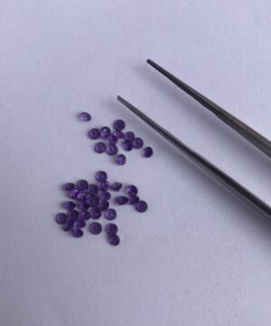 3mm Natural African Amethyst Round Cut Gemstone