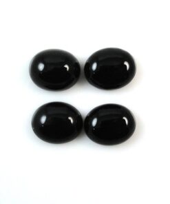 10x12mm Natural Black Onyx Smooth Oval Cabochon