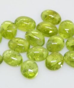 10x12mm Natural Peridot Smooth Oval Cabochon