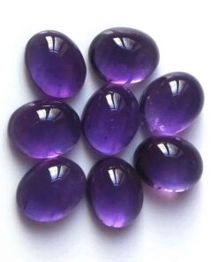 10x14mm Natural Amethyst Smooth Oval Cabochon