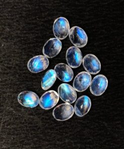 4x3mm Natural Rainbow Moonstone Oval Cut Gemstone