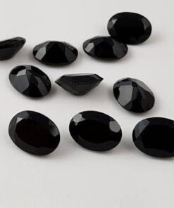 4x3mm Natural Black Onyx Oval Cut Gemstone