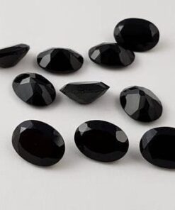 5x3mm Natural Black Onyx Oval Cut Gemstone