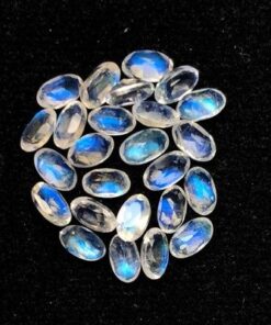 10x14mm Natural Rainbow Moonstone Oval Cut Gemstone