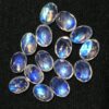 5x4mm Natural Rainbow Moonstone Oval Cut Gemstone