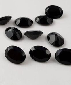 5x4mm Natural Black Onyx Oval Cut Gemstone