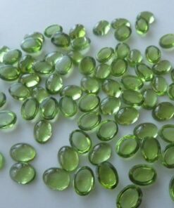 6x4mm Natural Peridot Smooth Oval Cabochon